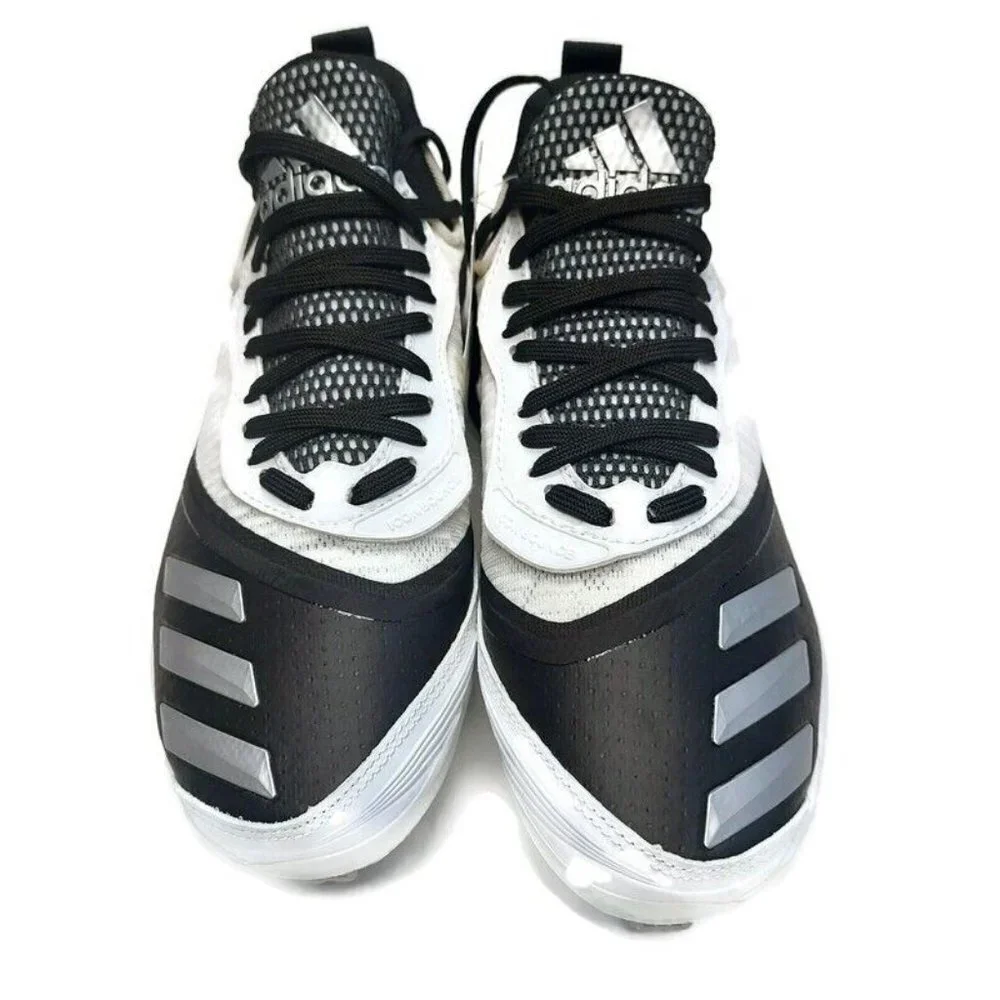 Adidas Mens Size 6.5 Icon V Bounce Iced Baseball Metal Cleats EE4131 Black White